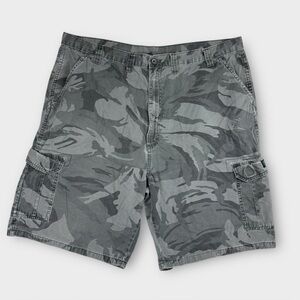 Wrangler Camo Cargo Shorts Mens 44 Gray Military Tactical Outdoor Workwear